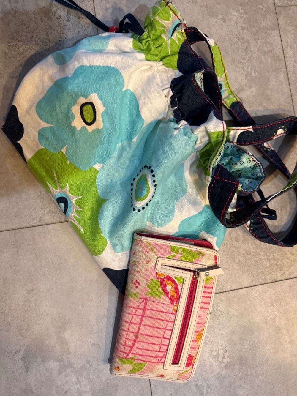 Spartina wallet with small tote